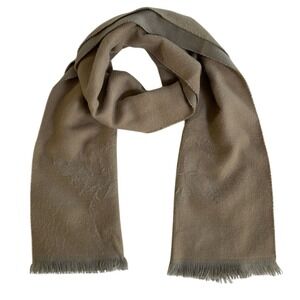 b.‎ Boutique by evergreen Women's Scarf Two Tone Cream Tan Soft Floral Detail